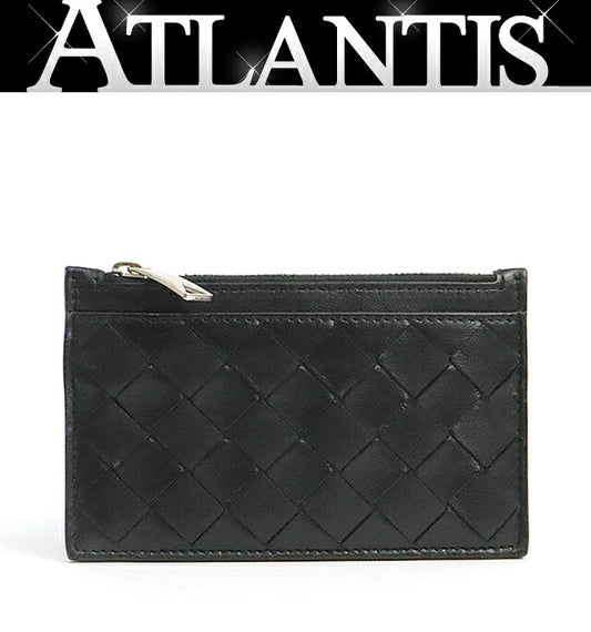 BOTTEGA VENETA Intrecciato Keyring Case Black Size ONE SIZE