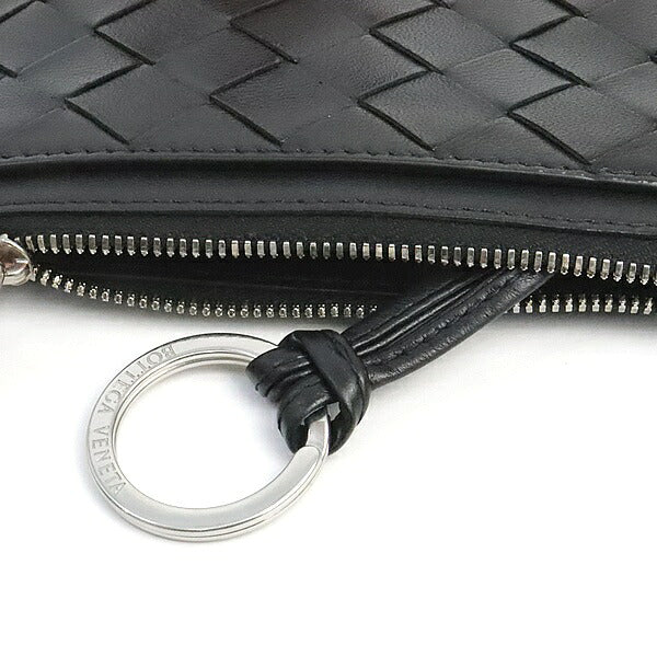 BOTTEGA VENETA Intrecciato Keyring Case Black Size ONE SIZE