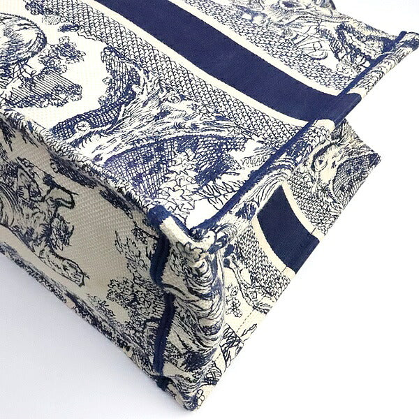 Christian Dior Book Tote Toile de Navy Bag Size ONE SIZE