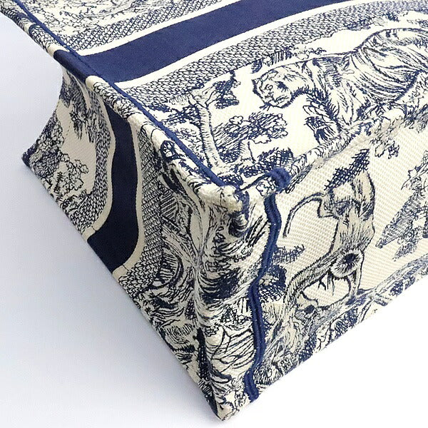 Christian Dior Book Tote Toile de Navy Bag Size ONE SIZE