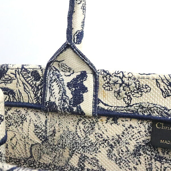 Christian Dior Book Tote Toile de Navy Bag Size ONE SIZE