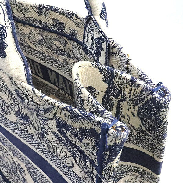 Christian Dior Book Tote Toile de Navy Bag Size ONE SIZE