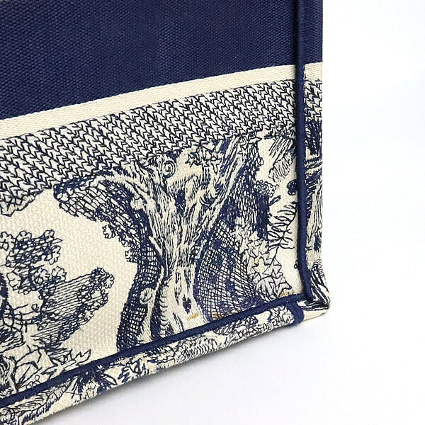 Christian Dior Book Tote Toile de Navy Bag Size ONE SIZE