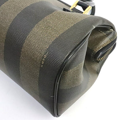 FENDI Vintage Pequin Mini Boston Bag Black Size ONE SIZE