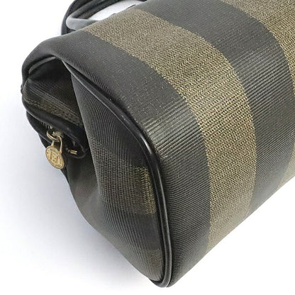 FENDI Vintage Pequin Mini Boston Bag Black Size ONE SIZE