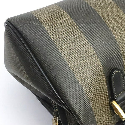 FENDI Vintage Pequin Mini Boston Bag Black Size ONE SIZE