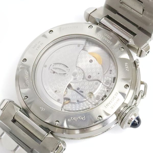 Cartier Pasha Grid 38mm Automatic Watch Silver Size ONE SIZE