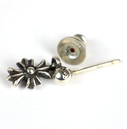 CHROME HEARTS Tiny E CH Plus Earring Silver Size ONE SIZE