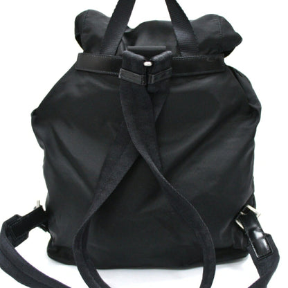 PRADA Black Nylon Triangle Logo Backpack Bag Size ONE SIZE