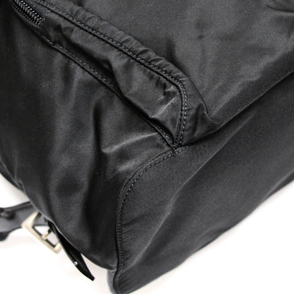 PRADA Black Nylon Triangle Logo Backpack Bag Size ONE SIZE