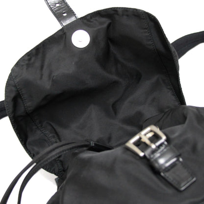 PRADA Black Nylon Triangle Logo Backpack Bag Size ONE SIZE