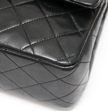 CHANEL Matelasse 25 Lambskin Shoulder Bag Size ONE Black