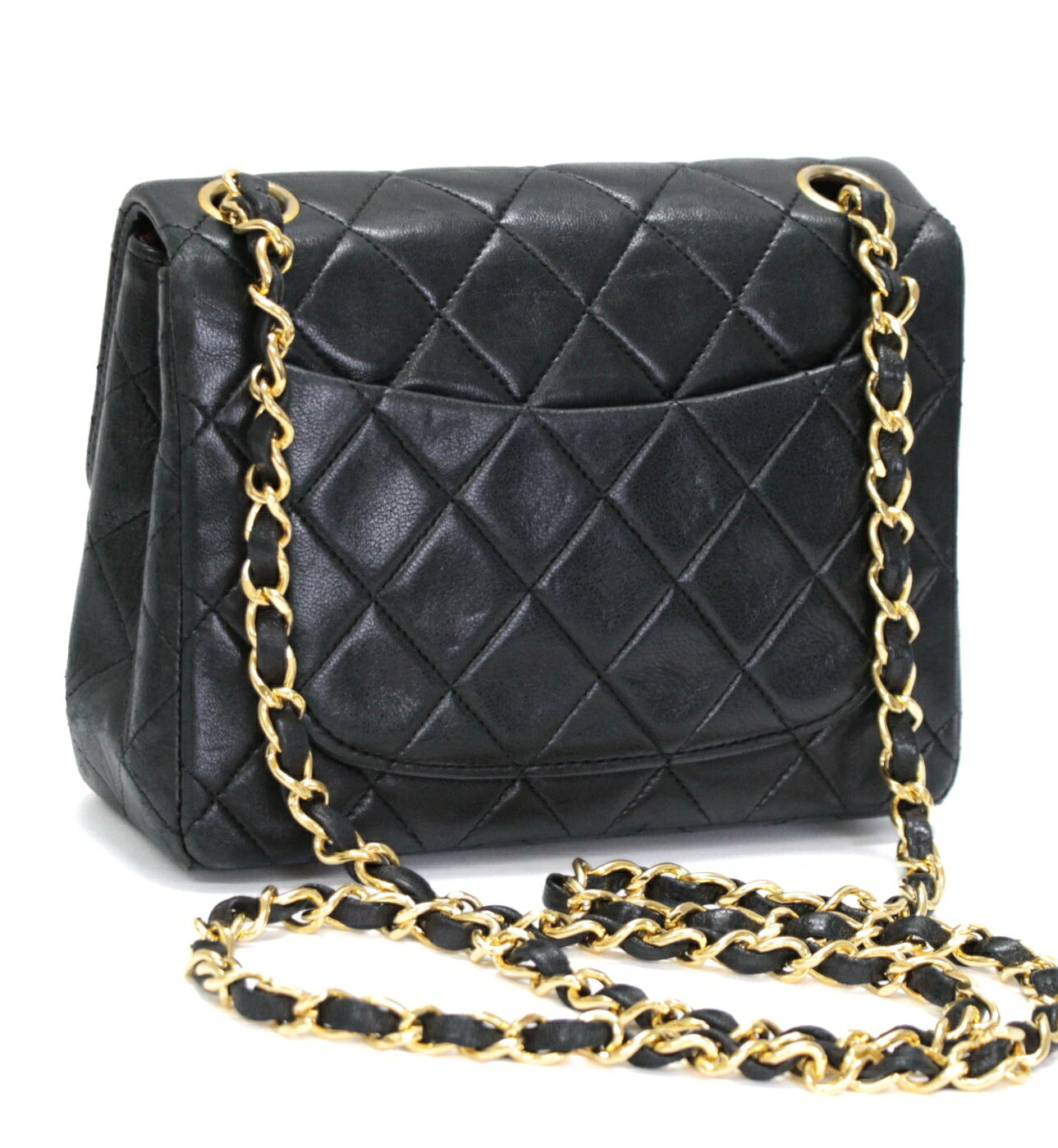 CHANEL Mini Matelasse 17 Lamb Chain Bag Black Size ONE SIZE
