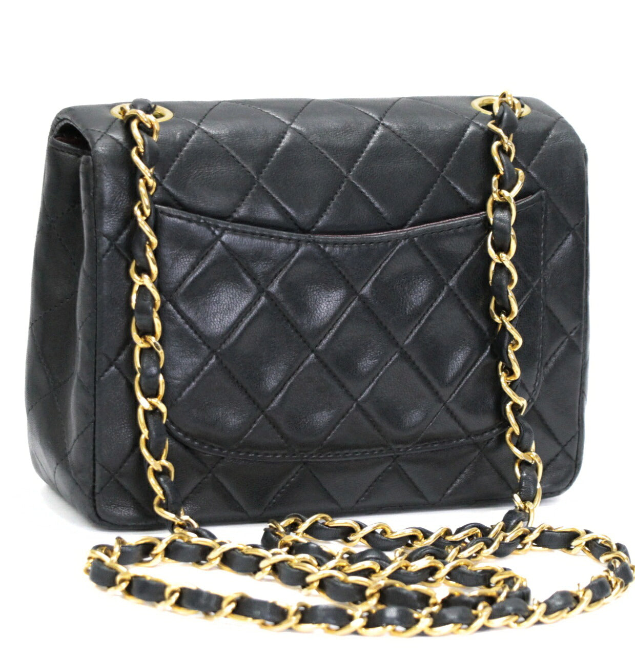 CHANEL Mini Matelasse 17 Lamb Chain Bag Black Size ONE SIZE