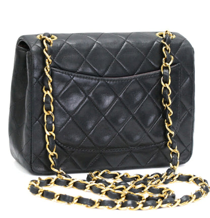 CHANEL Mini Matelasse 17 Lamb Chain Bag Black Size ONE SIZE