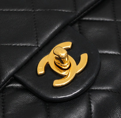 CHANEL Mini Matelasse 17 Lamb Chain Bag Black Size ONE SIZE