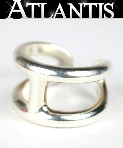 HERMES Osmose GM Silver Ring Size 64