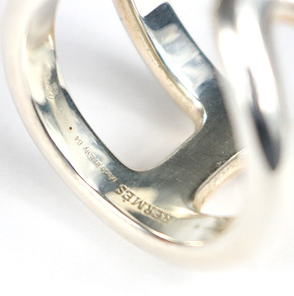 HERMES Osmose GM Silver Ring Size 64