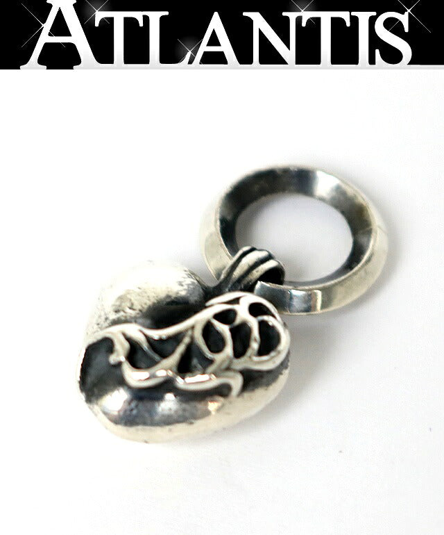 CHROME HEARTS Heart Pendant Silver Charm Size ONE SIZE