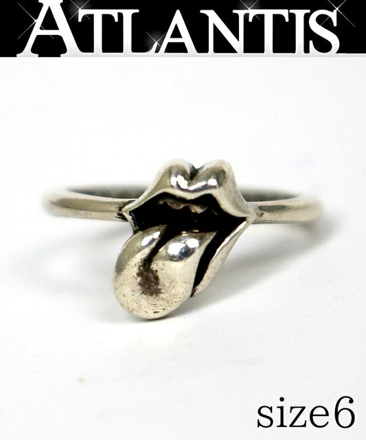 CHROME HEARTS Bubblegum Lip & Silver Ring Size US 3.5