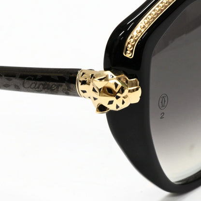 Cartier Panthere Black & Gold Sunglasses Size ONE SIZE
