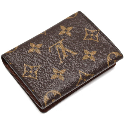 Louis Vuitton Monogram Enveloppe Carte de Holder Brown