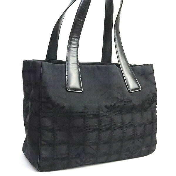 CHANEL New Travel Line PM Nylon Tote Bag Black Size ONE SIZE