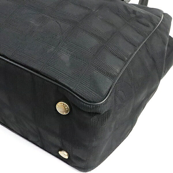CHANEL New Travel Line PM Nylon Tote Bag Black Size ONE SIZE