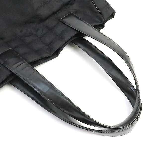 CHANEL New Travel Line PM Nylon Tote Bag Black Size ONE SIZE