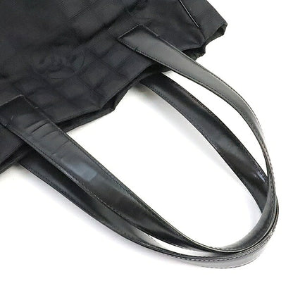 CHANEL New Travel Line PM Nylon Tote Bag Black Size ONE SIZE
