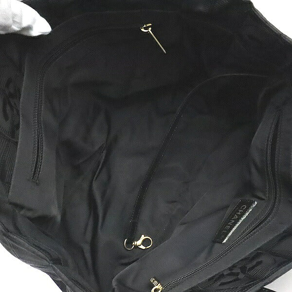 CHANEL New Travel Line PM Nylon Tote Bag Black Size ONE SIZE