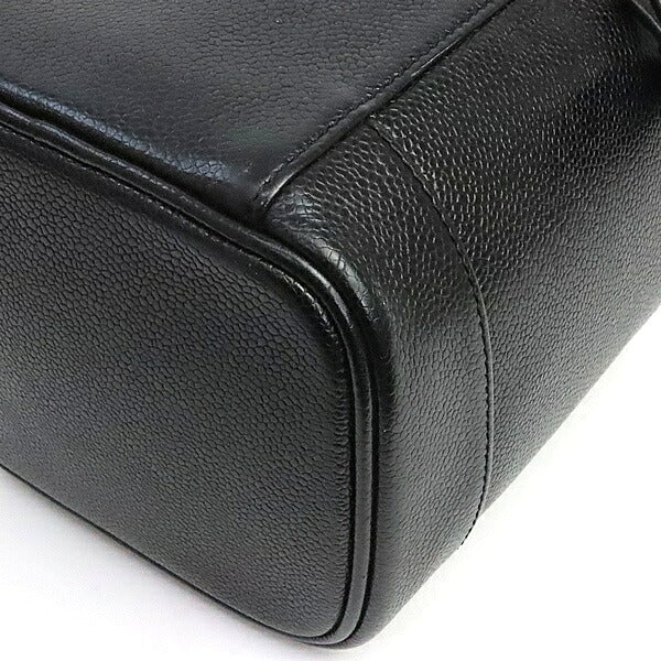 CHANEL Coco Mark Caviar Skin Vanity Bag Black Size ONE SIZE
