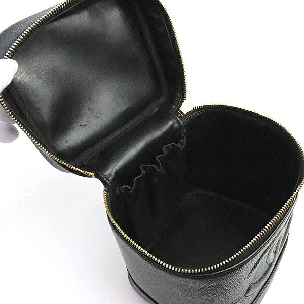 CHANEL Coco Mark Caviar Skin Vanity Bag Black Size ONE SIZE