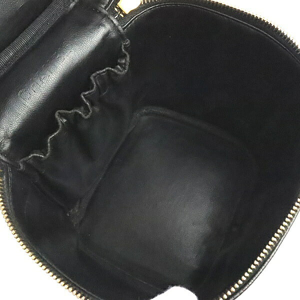 CHANEL Coco Mark Caviar Skin Vanity Bag Black Size ONE SIZE