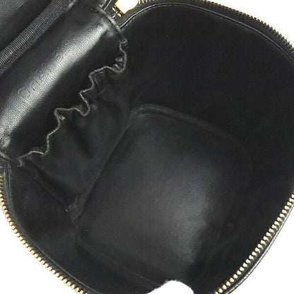 CHANEL Coco Mark Caviar Skin Vanity Bag Black Size ONE SIZE