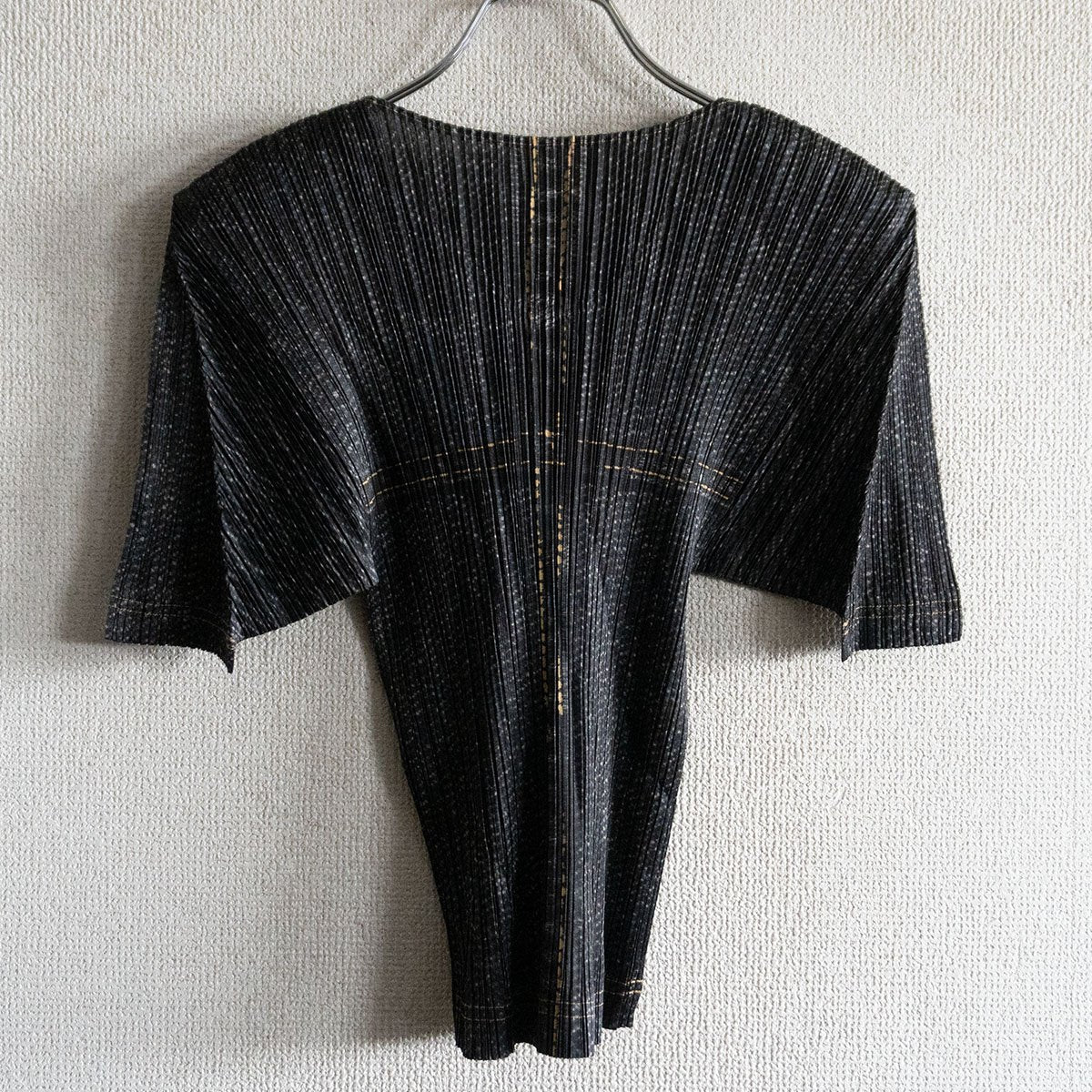 PLEATS PLEASE Denim print pleated top T-Shirt Size 3