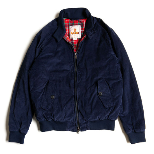Baracuta G9 Padded Corduroy Harrington Jacket Blue Size 42