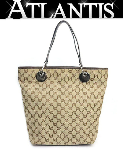GUCCI GG Canvas Tote Bag Light Brown Size ONE SIZE
