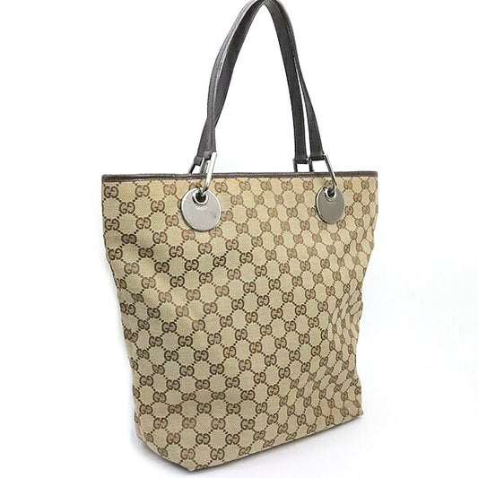 GUCCI GG Canvas Tote Bag Light Brown Size ONE SIZE