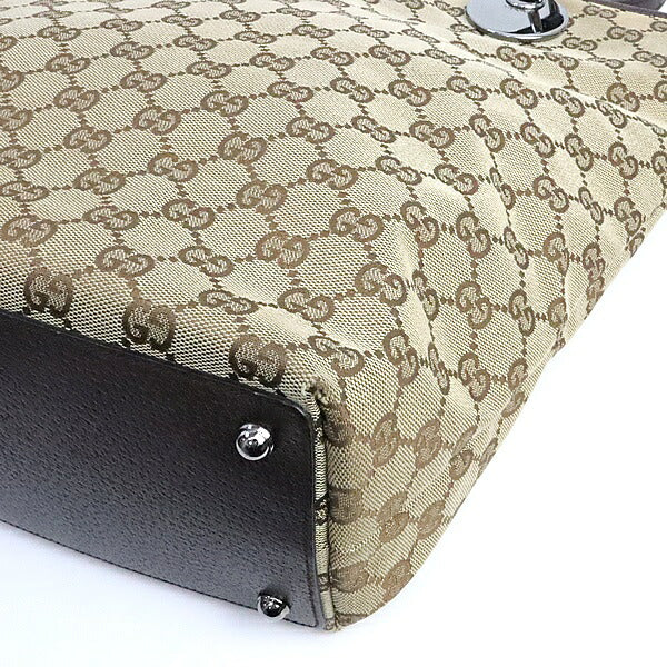GUCCI GG Canvas Tote Bag Light Brown Size ONE SIZE