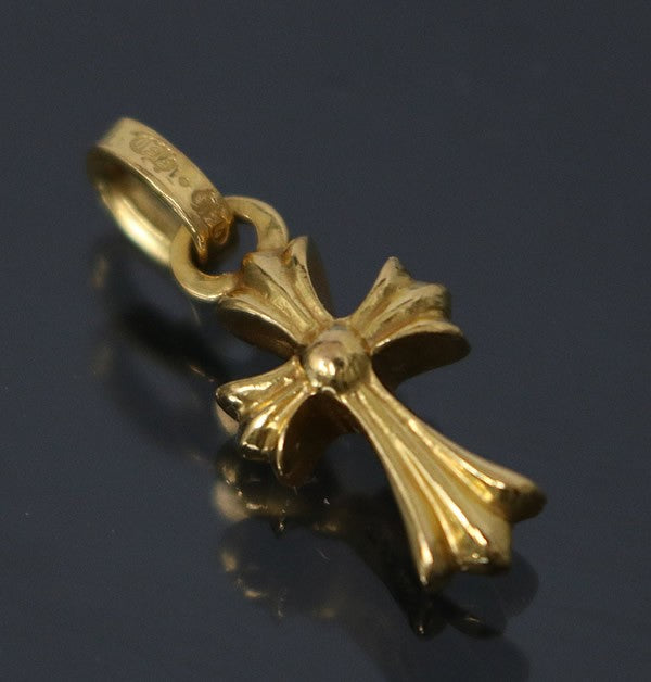 CHROME HEARTS 22K Babyfat Cross Gold Charm Size ONE SIZE