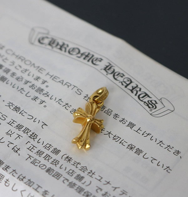 CHROME HEARTS 22K Babyfat Cross Gold Charm Size ONE SIZE