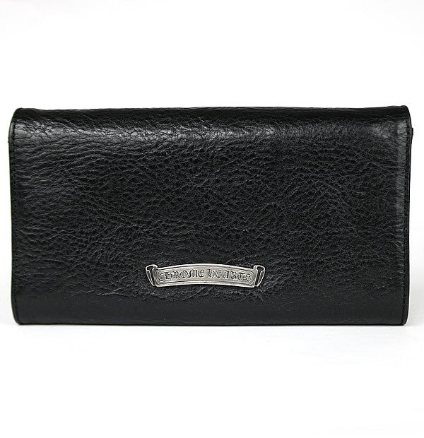 CHROME HEARTS Judy Leather Long Wallet Black Size ONE SIZE