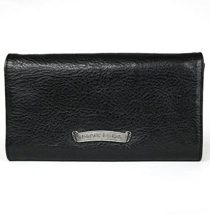CHROME HEARTS Judy Leather Long Wallet Black Size ONE SIZE