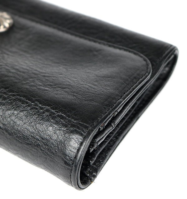 CHROME HEARTS Judy Leather Long Wallet Black Size ONE SIZE