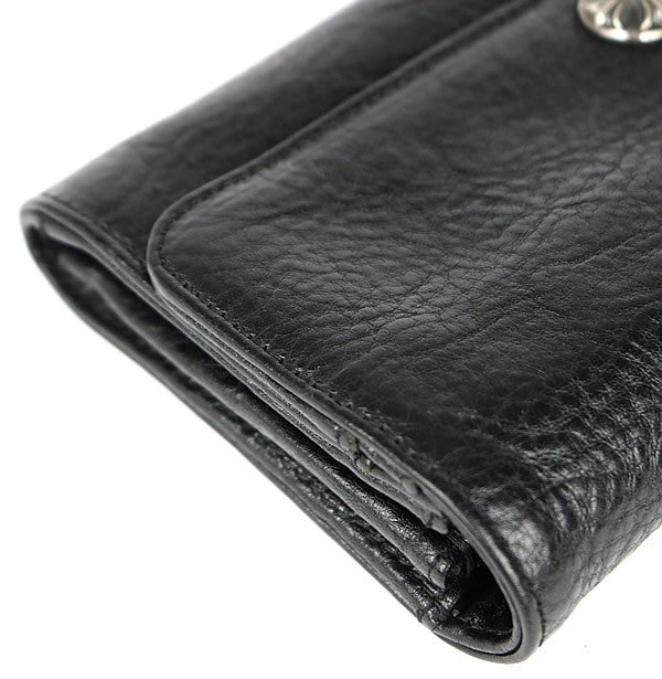 CHROME HEARTS Judy Leather Long Wallet Black Size ONE SIZE