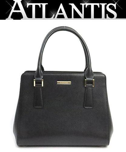BURBERRY Nova Check Saffiano Handbag Black Size ONE SIZE