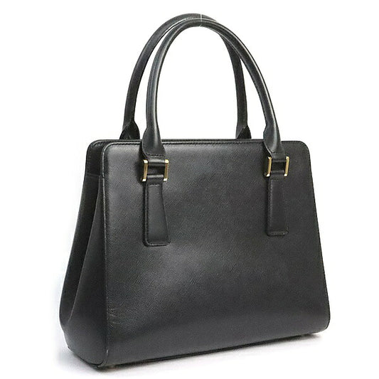 BURBERRY Nova Check Saffiano Handbag Black Size ONE SIZE