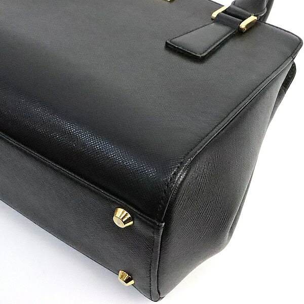 BURBERRY Nova Check Saffiano Handbag Black Size ONE SIZE