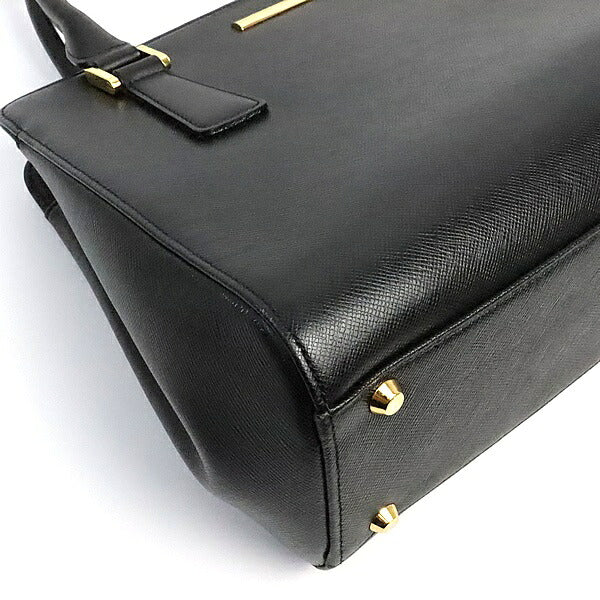 BURBERRY Nova Check Saffiano Handbag Black Size ONE SIZE